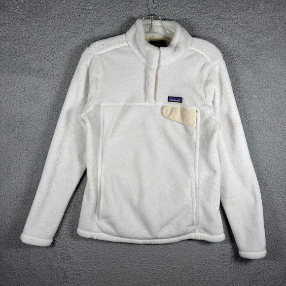 Patagonia Jackets & Blazers - Patagonia Re-Tool Snap-T Pullover Fleece Jacket Raw White Polartec Womens Large